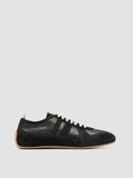 SUBSIDE 102 - Sneaker Basse in Pelle e Pelle Scamosciata Nera - thumb image 1,side view