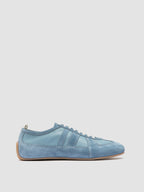 SUBSIDE 102 - Blue Leather and Suede Low-Top Sneakers