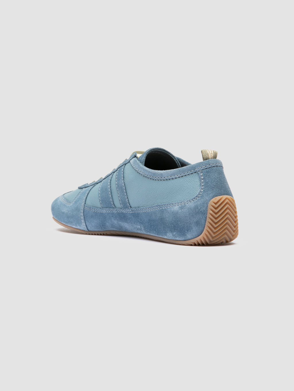 SUBSIDE 102 - Blue Leather and Suede Low-Top Sneakers - image 4,side view