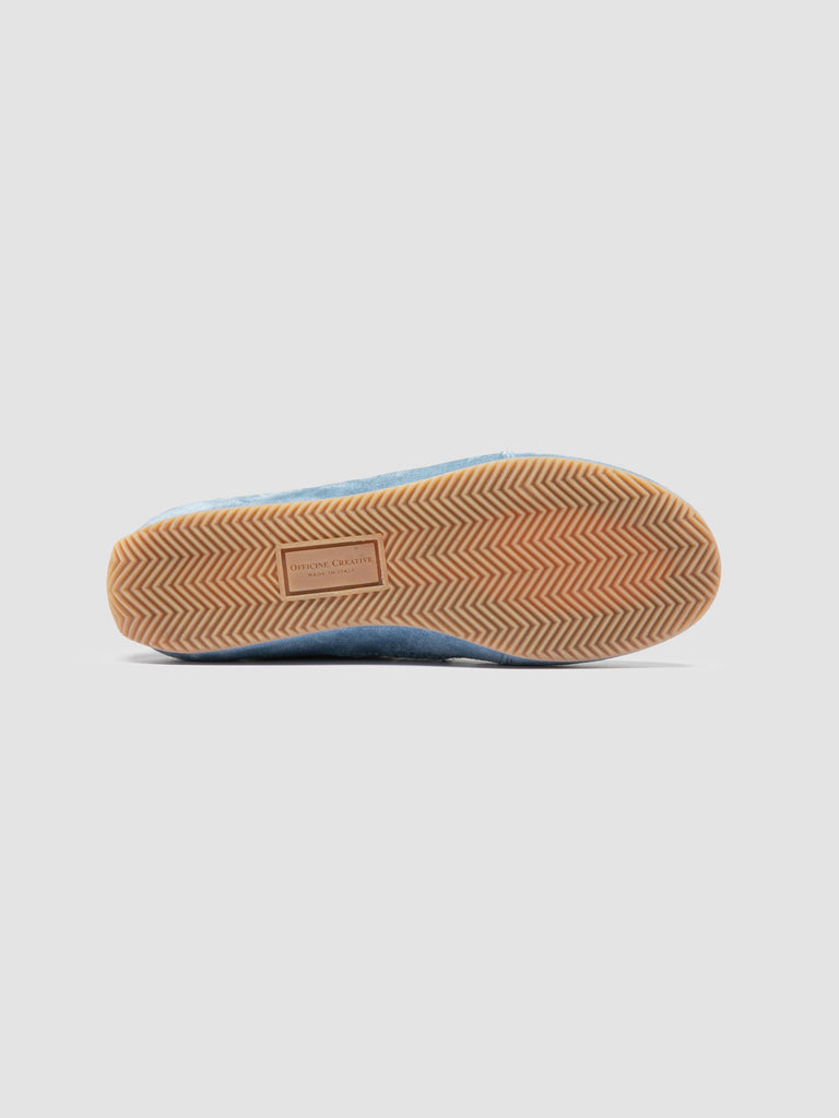 SUBSIDE 102 - Blue Leather and Suede Low-Top Sneakers