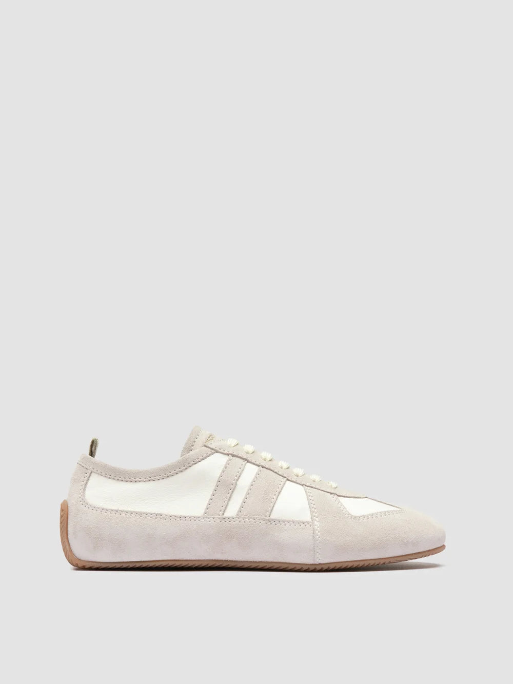 SUBSIDE 102 - Sneaker Basse in Pelle e Pelle Scamosciata Bianca - image 1,side view