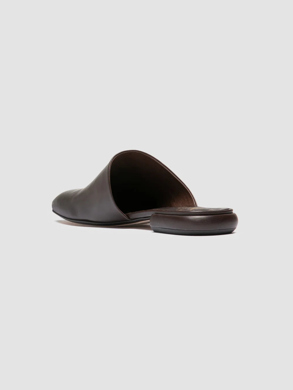 SUE 014 - Brown Leather Mule Sandals - image 4,side view