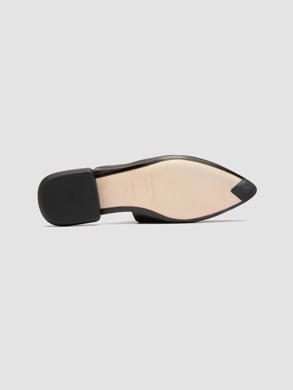 SUE 014 - Brown Leather Mule Sandals - image 5,side view