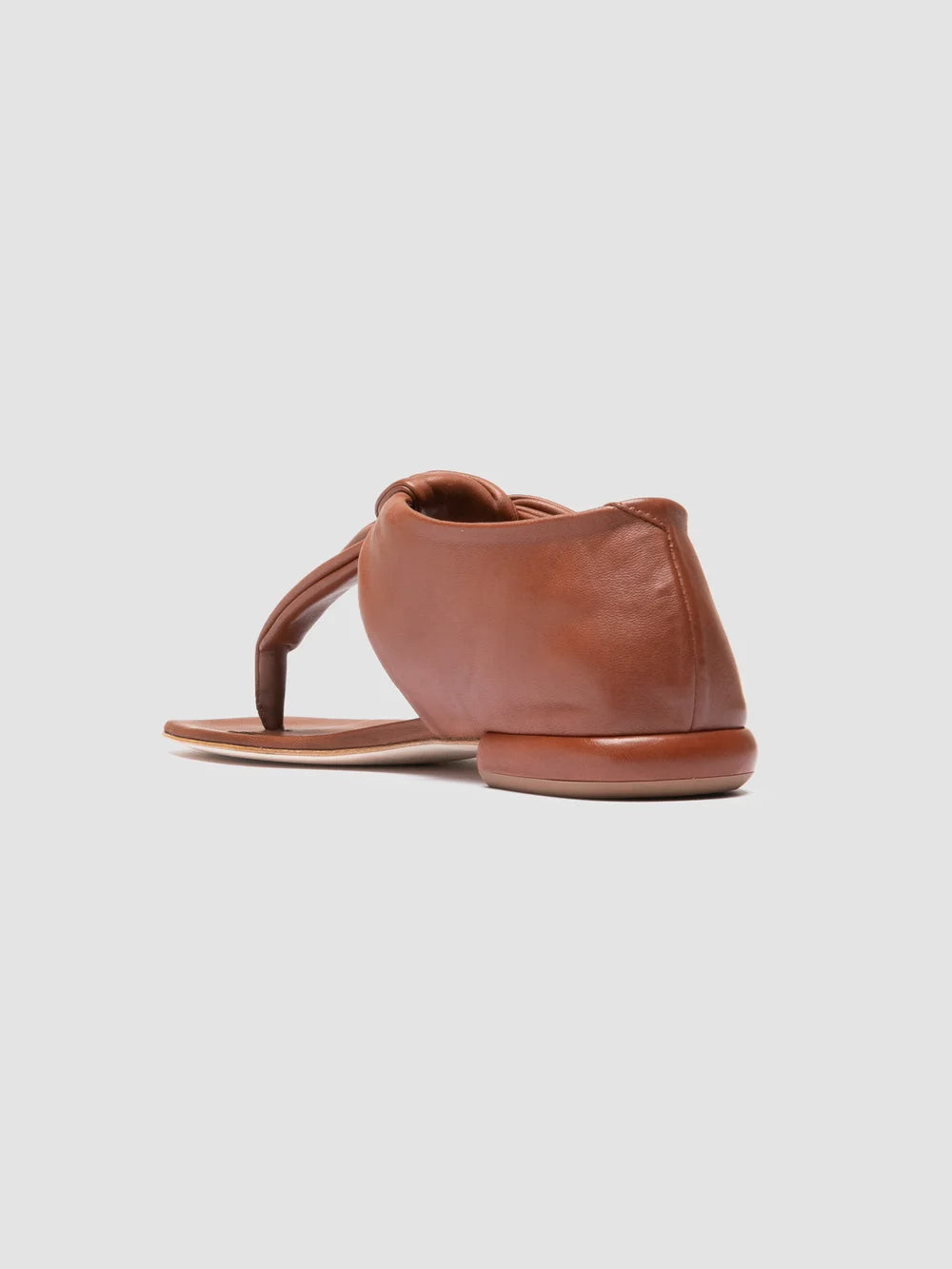 SUKI 008 - Sandali Infradito in Pelle Marrone - image 4,side view