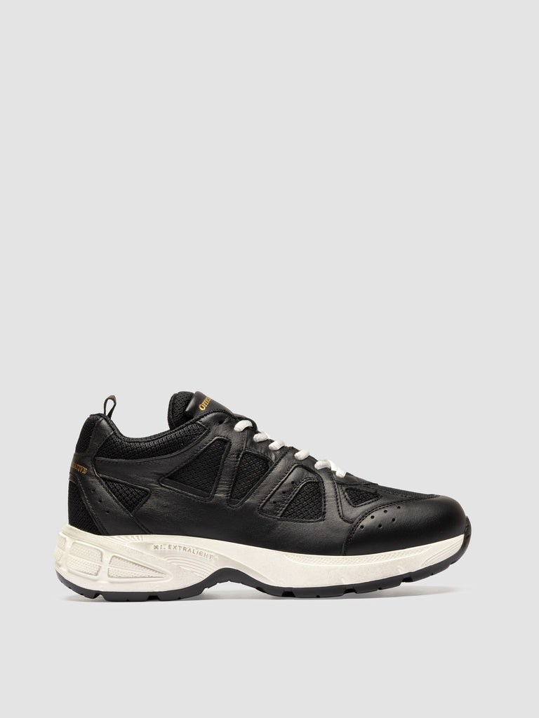 SUPURBIA 101 - Black Leather Low Top Sneakers