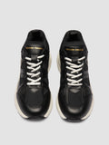 SUPURBIA 101 - Black Leather Low Top Sneakers - thumb image 2,side view