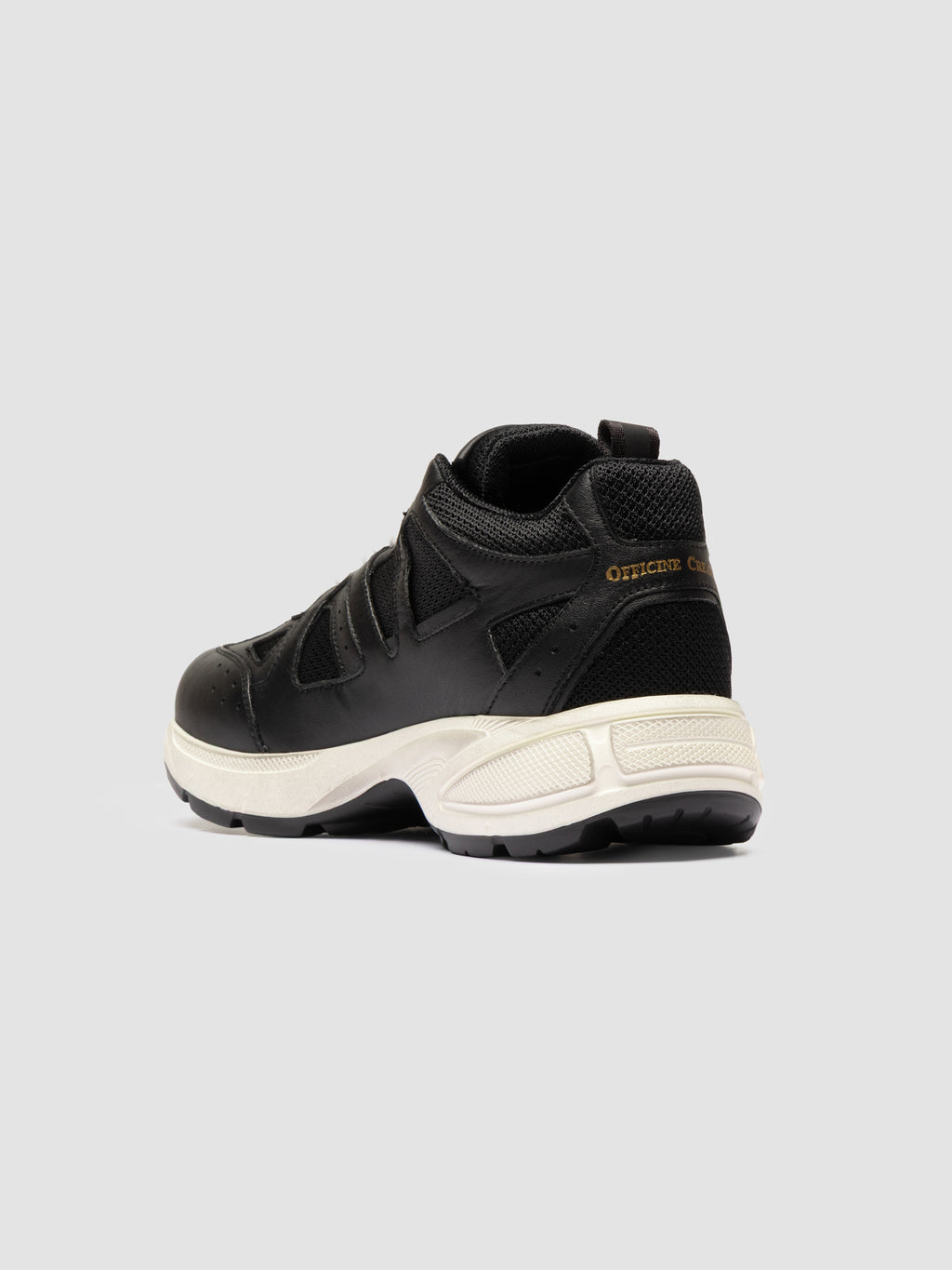 SUPURBIA 101 - Black Leather Low Top Sneakers - image 4,side view
