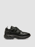 SUPURBIA 101 - Schwarze Low-Top-Sneaker aus Leder und Mesh