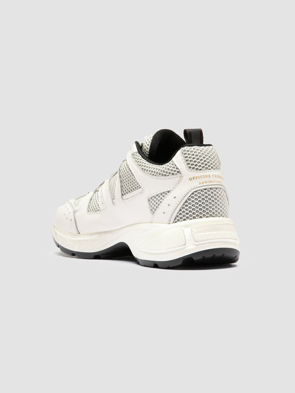 SUPURBIA 101 - White Leather & Mesh Low Top Sneakers