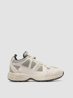 SUPURBIA 101 - Weiße Low-Top-Sneaker aus Leder und Wildleder