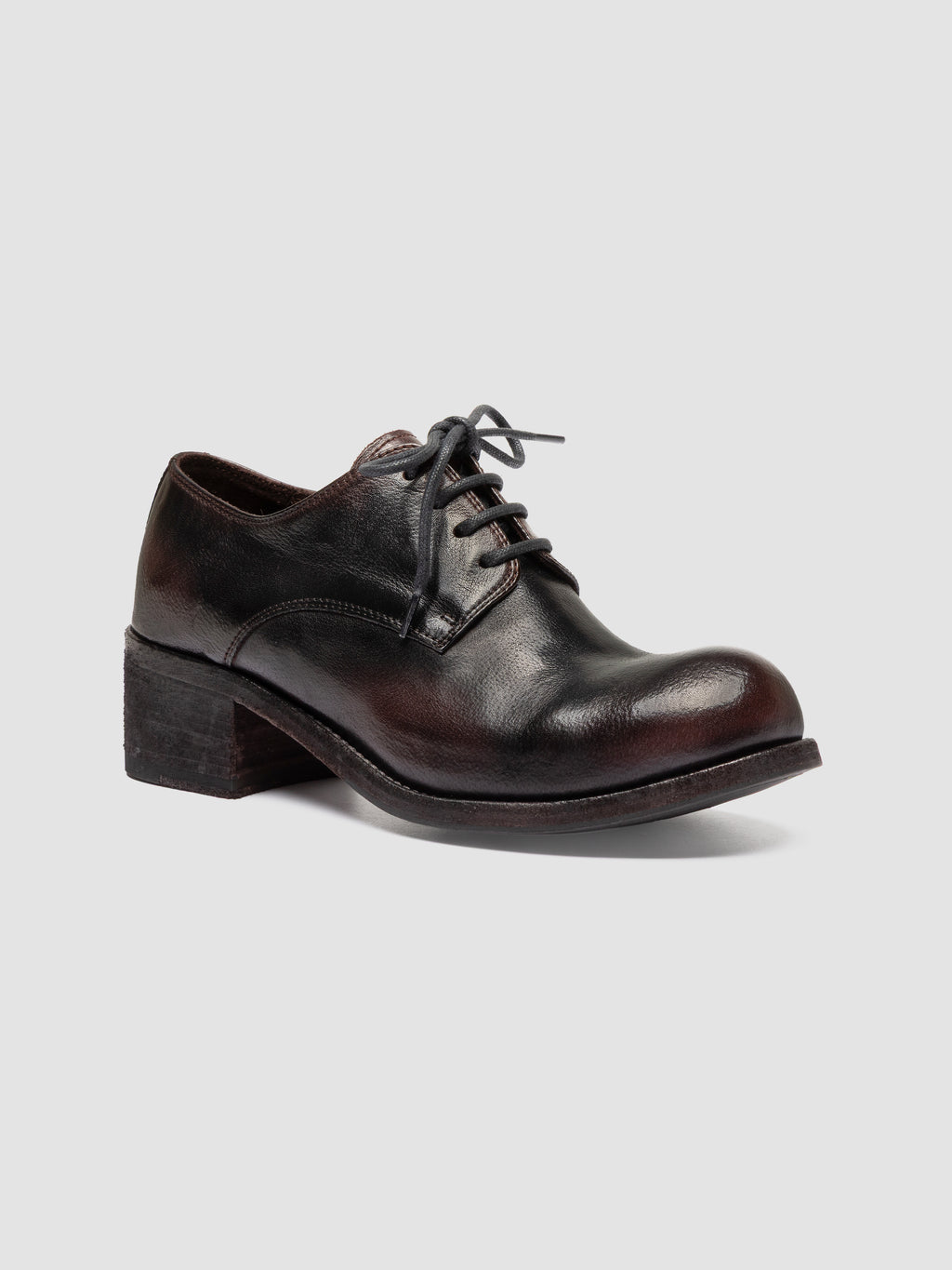 THUBBLE 101 - Black Leather Derby Shoes - image 3,side view