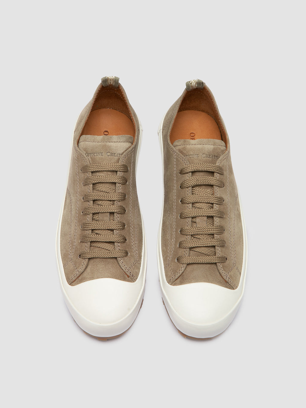 VULCAN 101 - Sneaker Basse in Pelle Scamosciata Color Tortora - image 2,side view