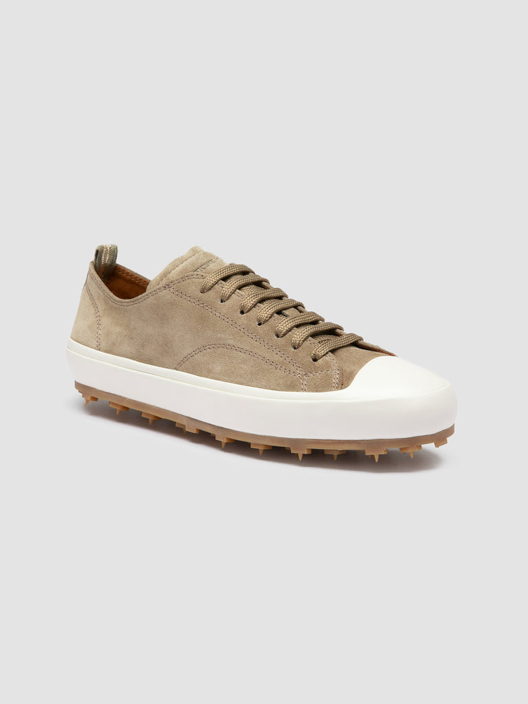 VULCAN 101 - Taupe Suede Low-Top Sneakers