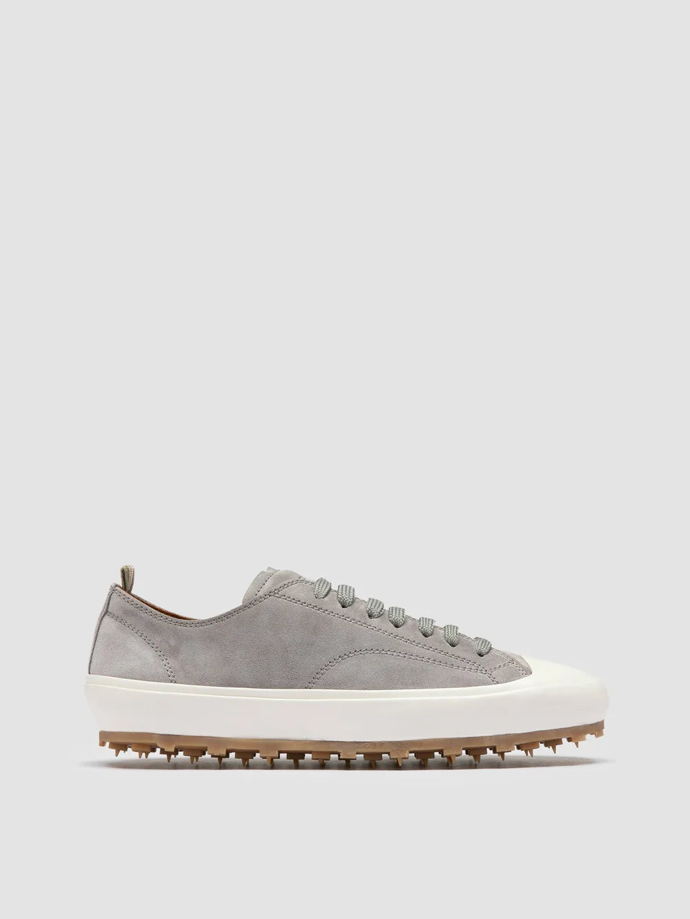 VULCAN 101 - Sneaker Basse in Pelle Scamosciata Grigia - image 1,side view