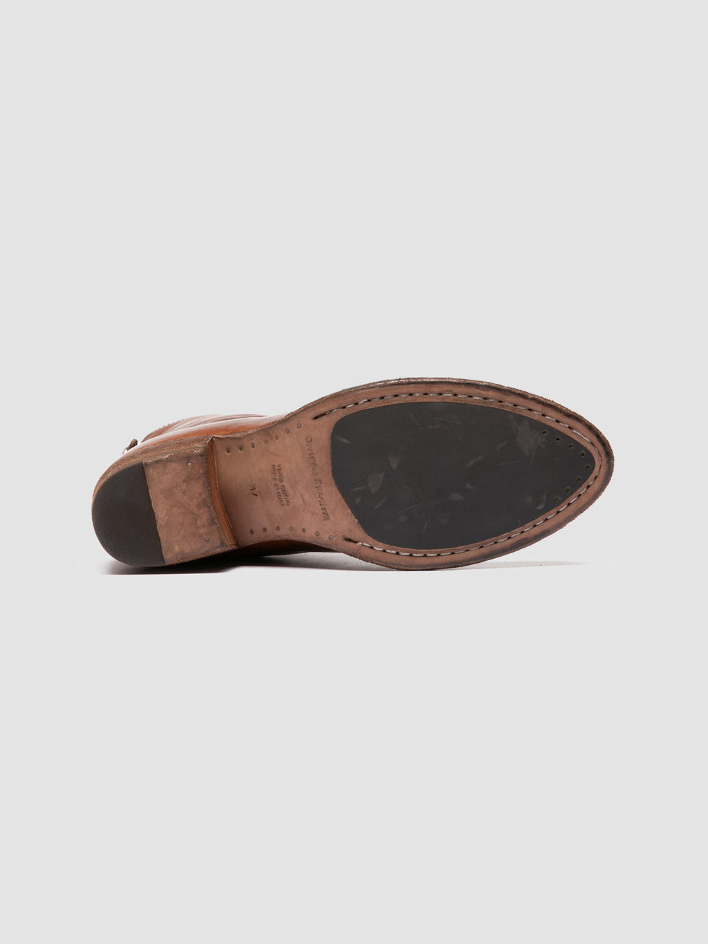 WADE 002 - Brown Leather Zipped Boots - image 5,side view