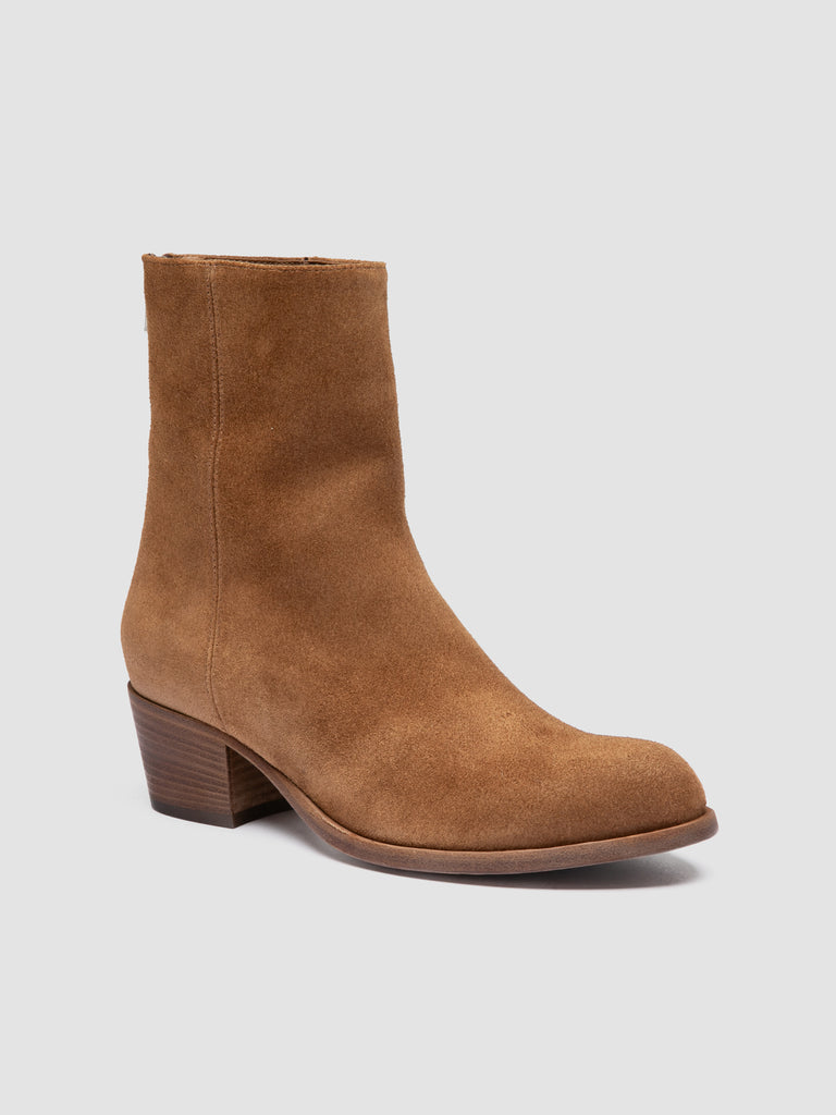 WADE 013 - Brown Suede Zipped Boots
