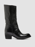 WADE 014 - Black leather Zip Boots