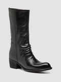 WADE 014 - Black leather Zip Boots - thumb image 3,side view