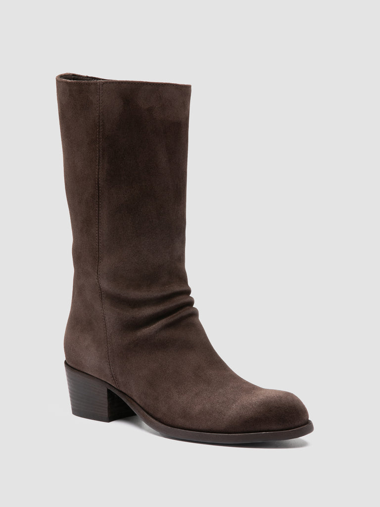 WADE 014 - Brown Suede Zip Boots