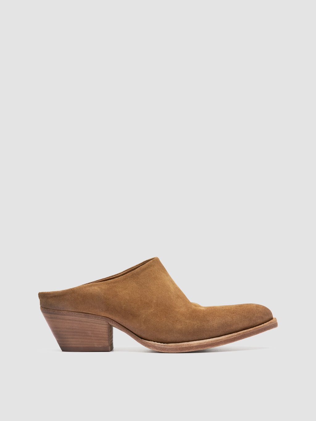 WANDA DD 101 - Sandali Mule in Pelle Scamosciata Marrone - image 1,side view