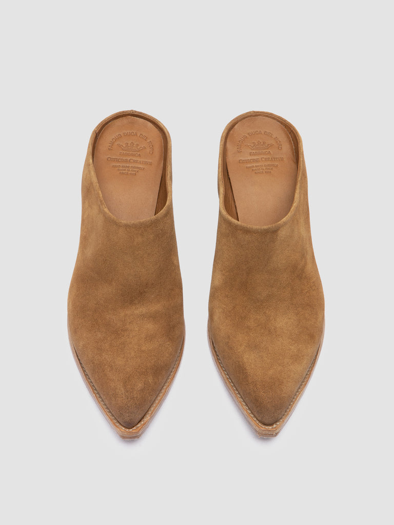WANDA DD 101 - Brown Suede Mule Sandals