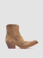 WANDA DD 103 - Stivali con Zip in Pelle Scamosciata Marrone