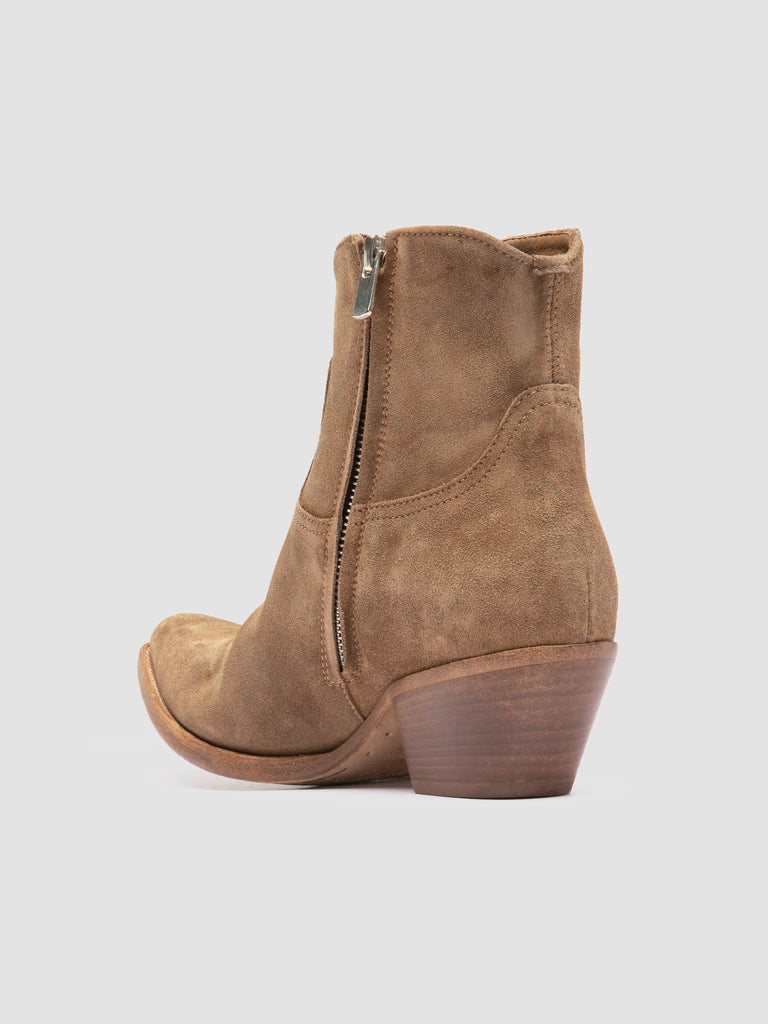 WANDA DD 103 - Brown Suede Zip Boots