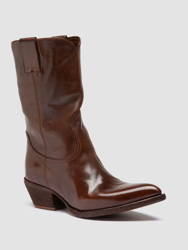 WANDA DD 110 - Brown Leather Zip Boots