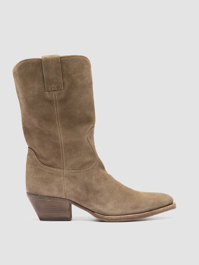 WANDA DD 110 - Taupe Suede Zip Boots