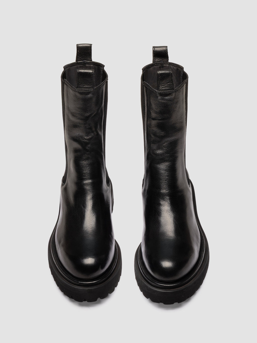 WISAL DD 107 - Black Leather Chelsea Boots - image 2,side view