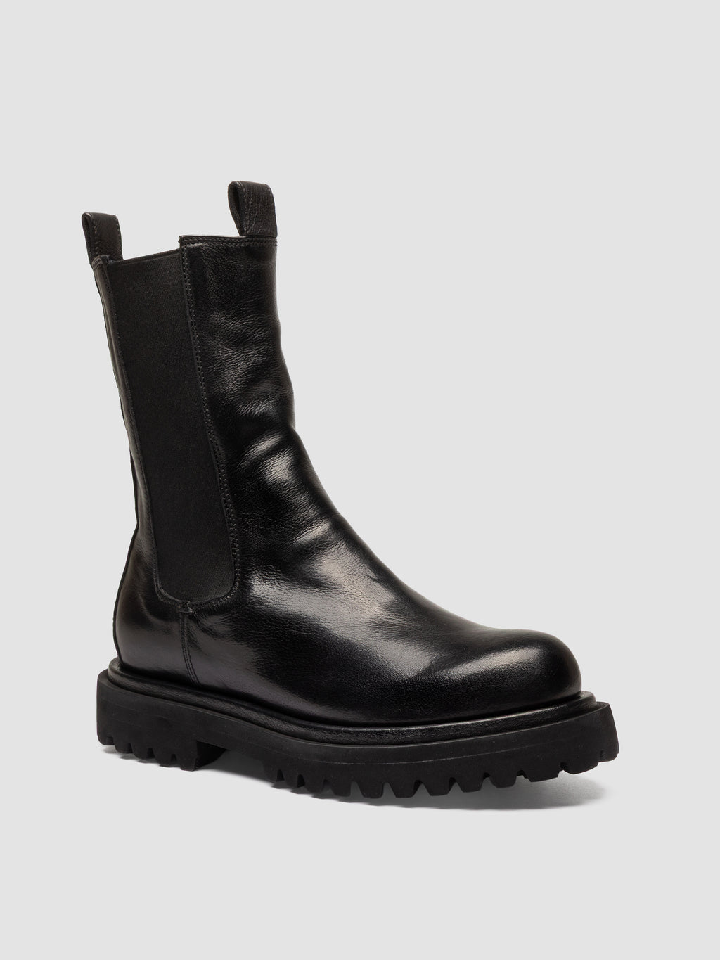 WISAL DD 107 - Black Leather Chelsea Boots - image 3,side view