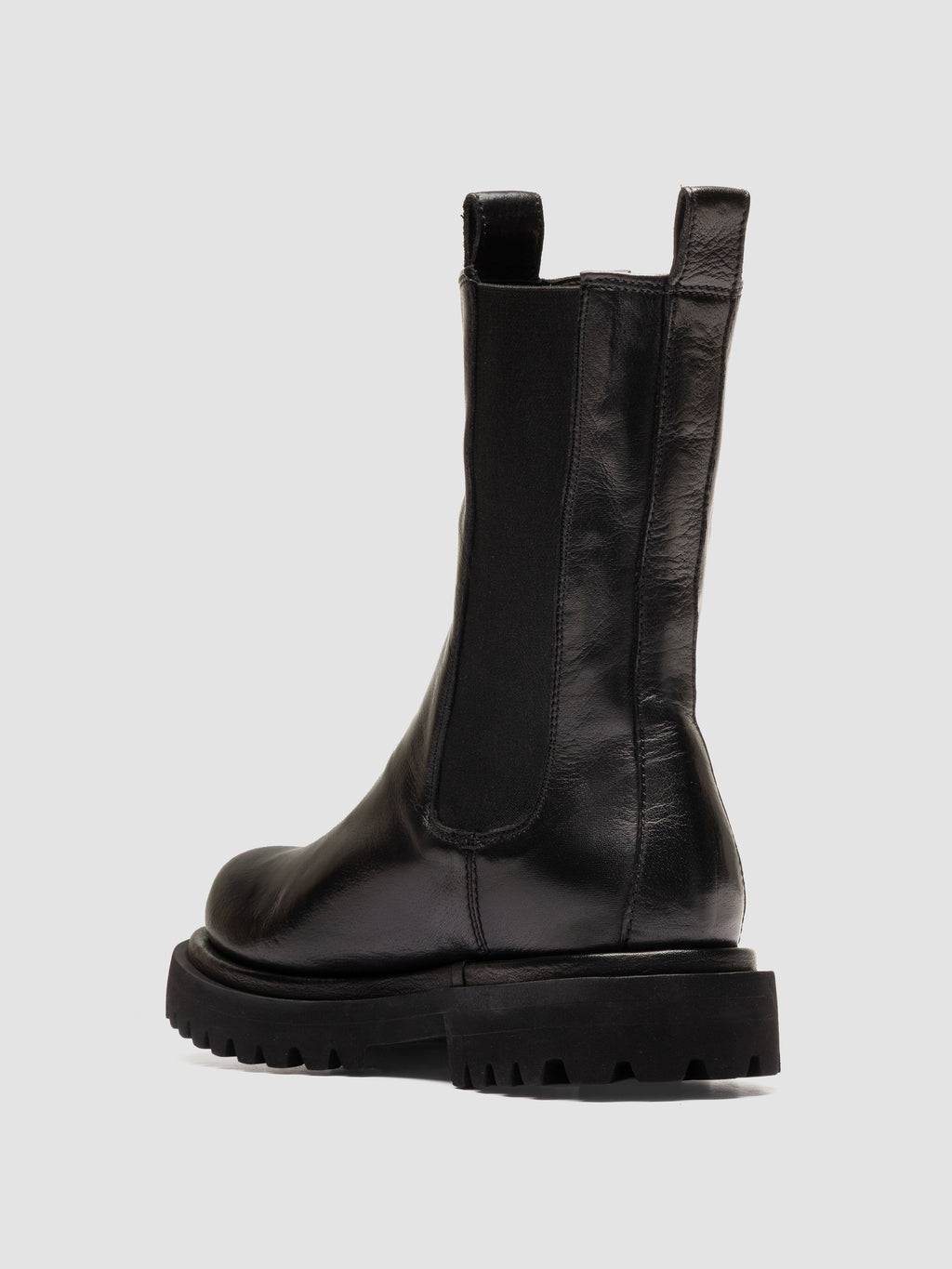 WISAL DD 107 - Black Leather Chelsea Boots - image 4,side view
