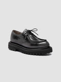 WISAL DD 125 - Black Leather Derby Shoes - thumb image 3,side view