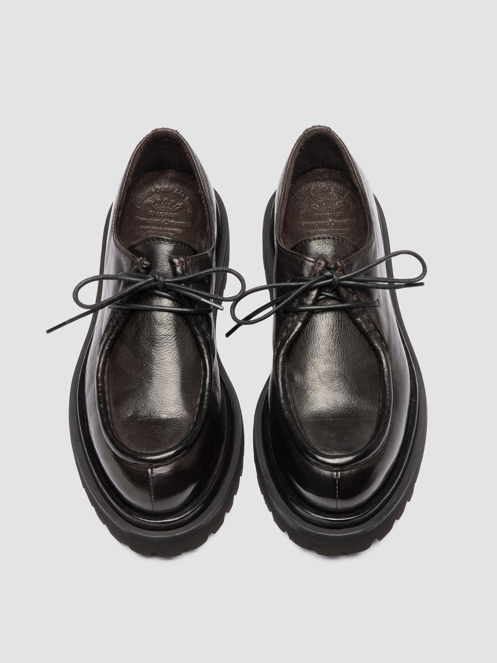 WISAL DD 125 - Braune Derby-Schuhe aus Leder - image 2,side view