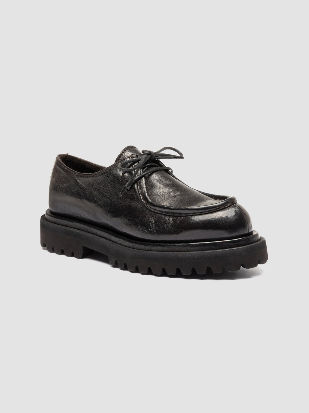 WISAL DD 125 - Braune Derby-Schuhe aus Leder - image 3,side view