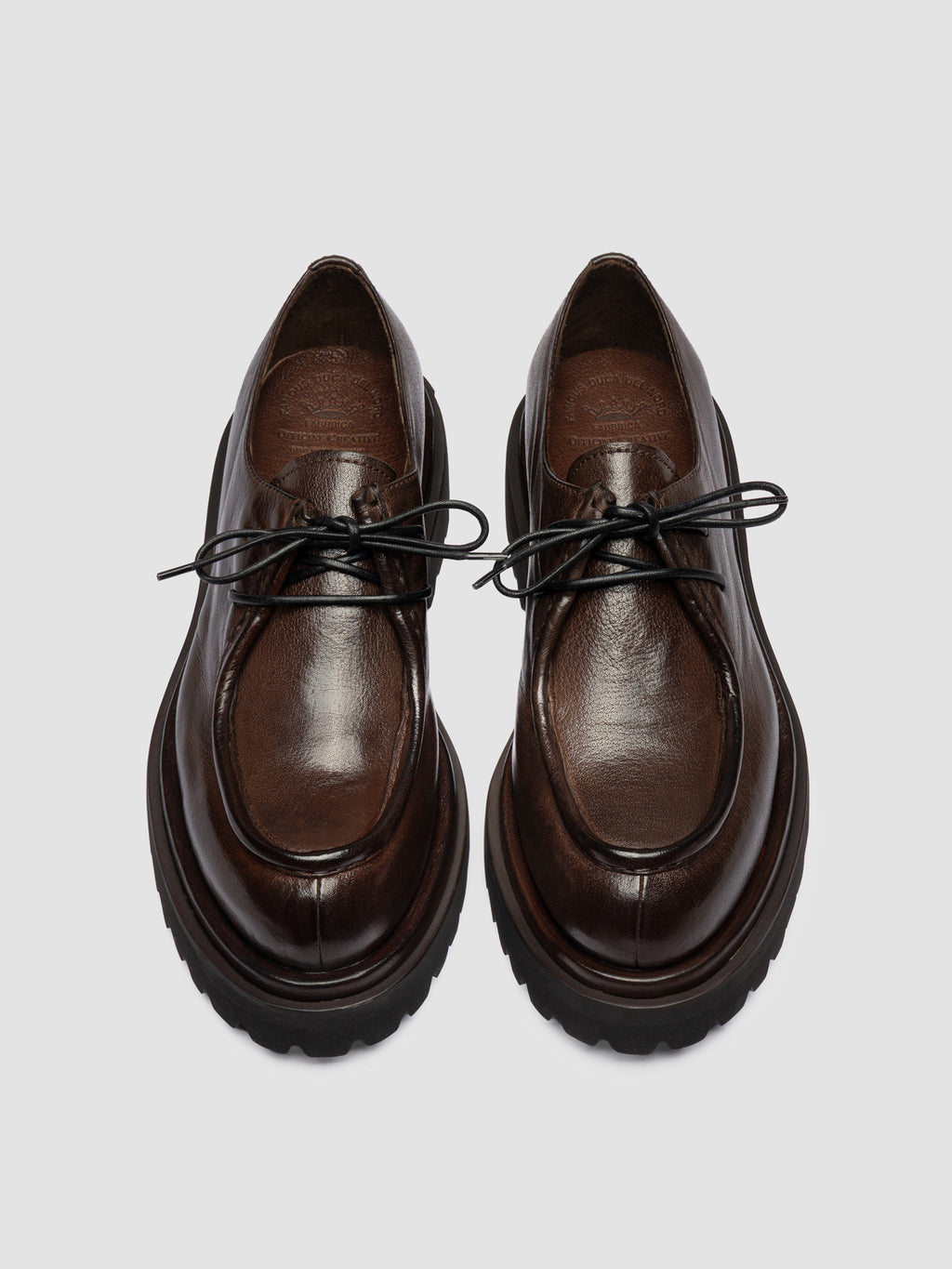 WISAL DD 125 - Brown Leather Derby Shoes