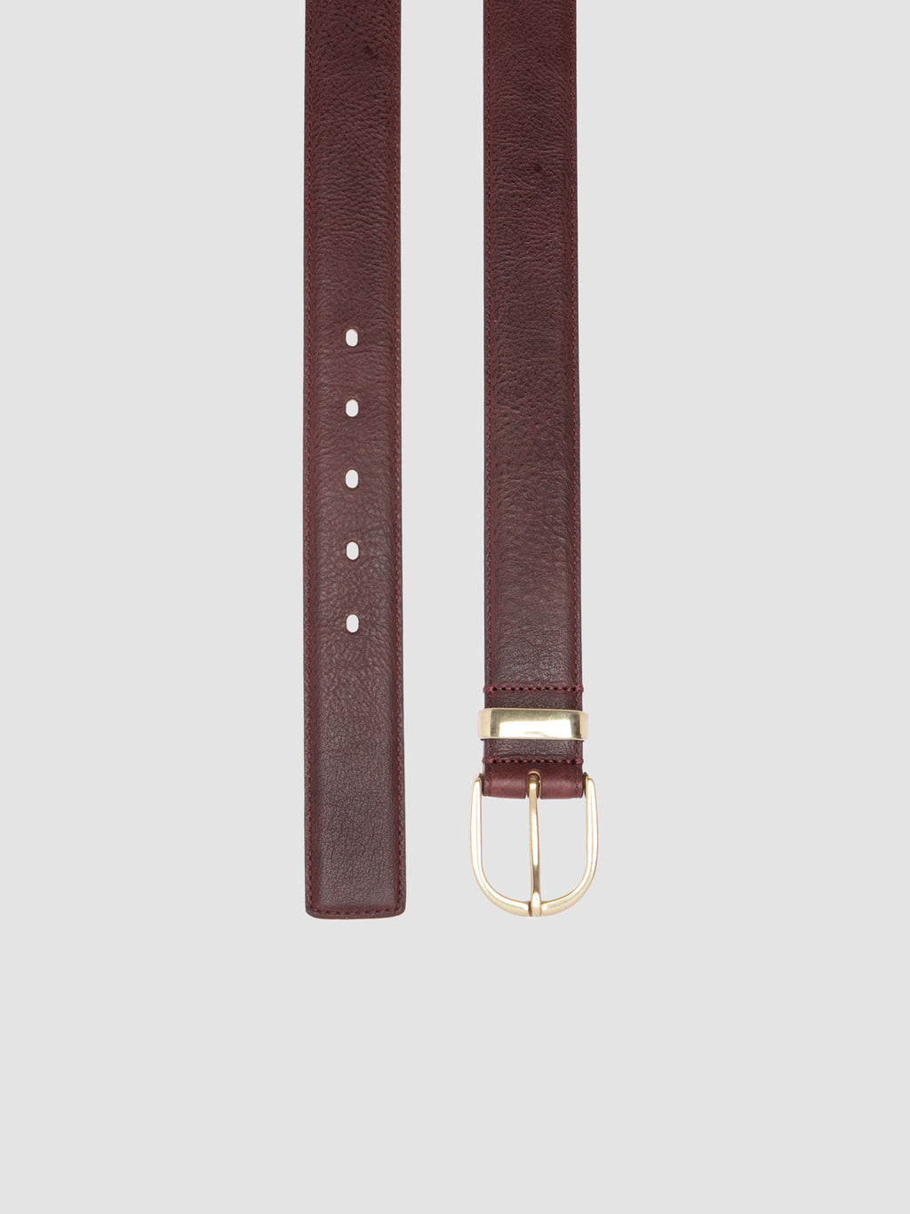 OC STRIP 100 - Burgundy Leather Belt - image 2,side view