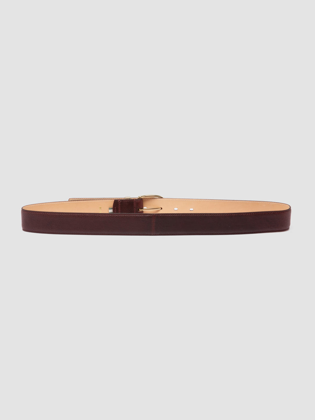 OC STRIP 100 - Burgundy Leather Belt - image 3,side view