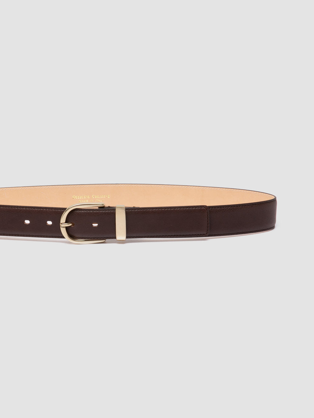 OC STRIP 100 - Brown Leather Belt - image 4,side view