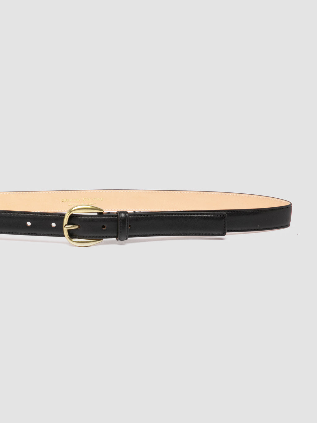 OC STRIP 102 - Cintura in Pelle Nera - image 4,side view