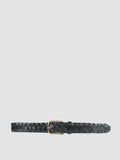 OC STRIP 21 - Black Woven Leather Belt - thumb image 1,side view
