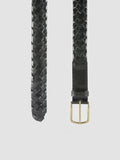 OC STRIP 21 - Black Woven Leather Belt - thumb image 2,side view