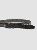 OC STRIP 21 - Black Woven Leather Belt - thumb image 4,side view