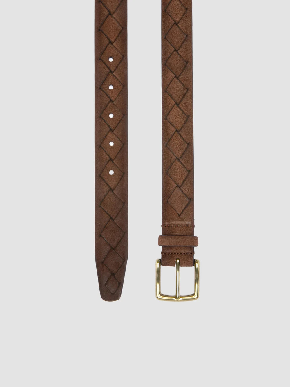 OC STRIP 29 - Brown Woven Suede Belt - image 2,side view