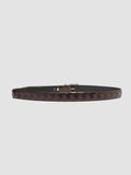 OC STRIP 29 - Brauner Gürtel aus gewebtem Leder - thumb image 2,side view