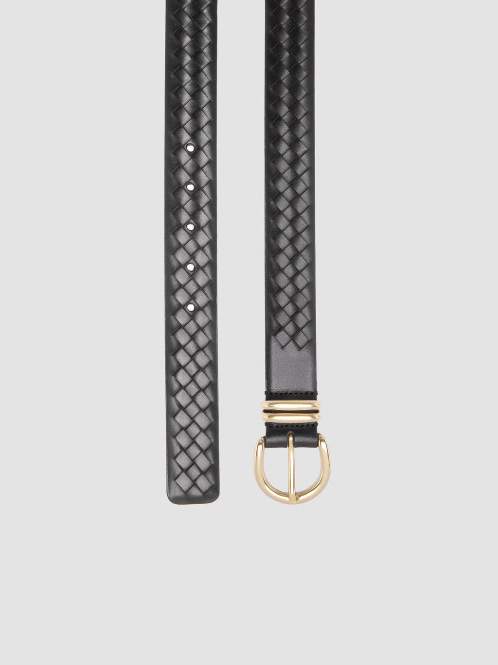 OC STRIP 46 - Schwarzer Ledergürtel - image 2,side view