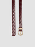 OC STRIP 46 - Burgundy Leather Belt - thumb image 2,side view