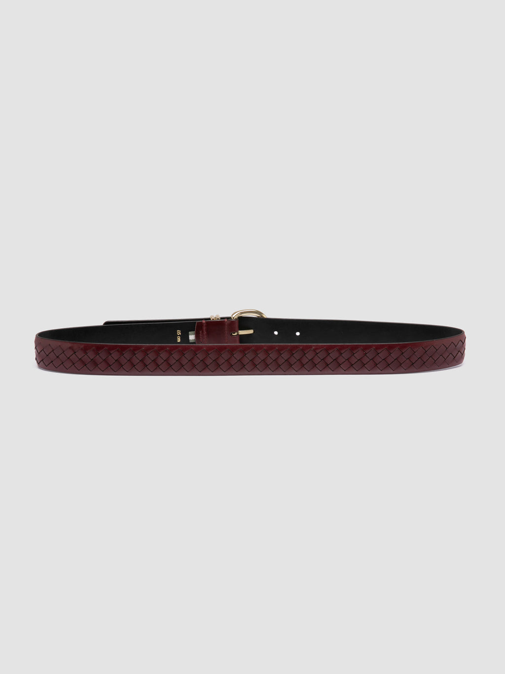 OC STRIP 46 - Burgundy Leather Belt - image 3,side view