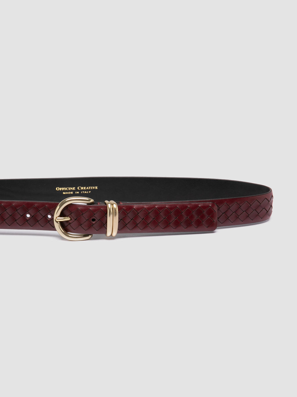 OC STRIP 46 - Burgundy Leather Belt - image 4,side view
