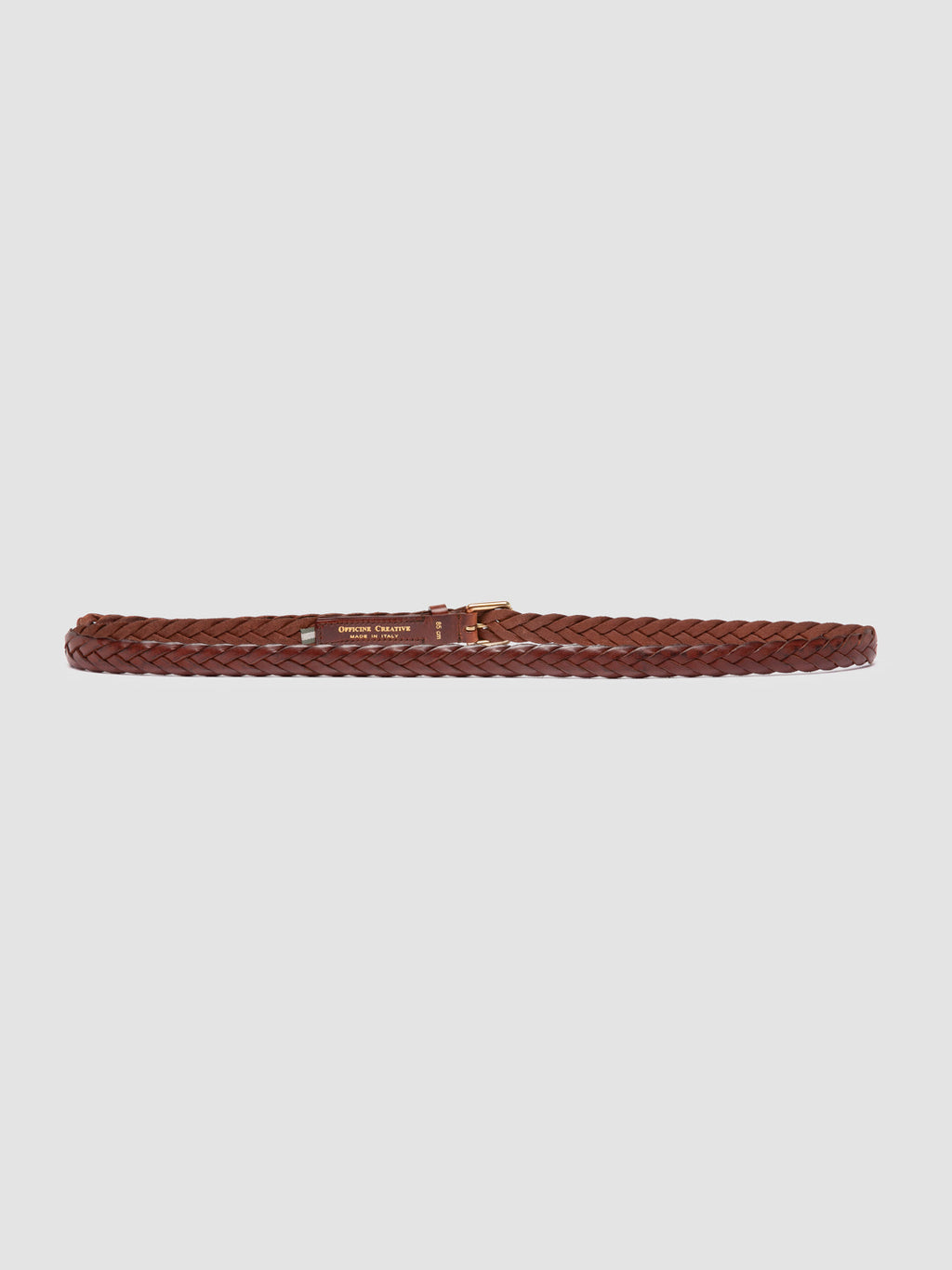 OC STRIP 064 - Cintura in Pelle Intrecciata Marrone - image 3,side view